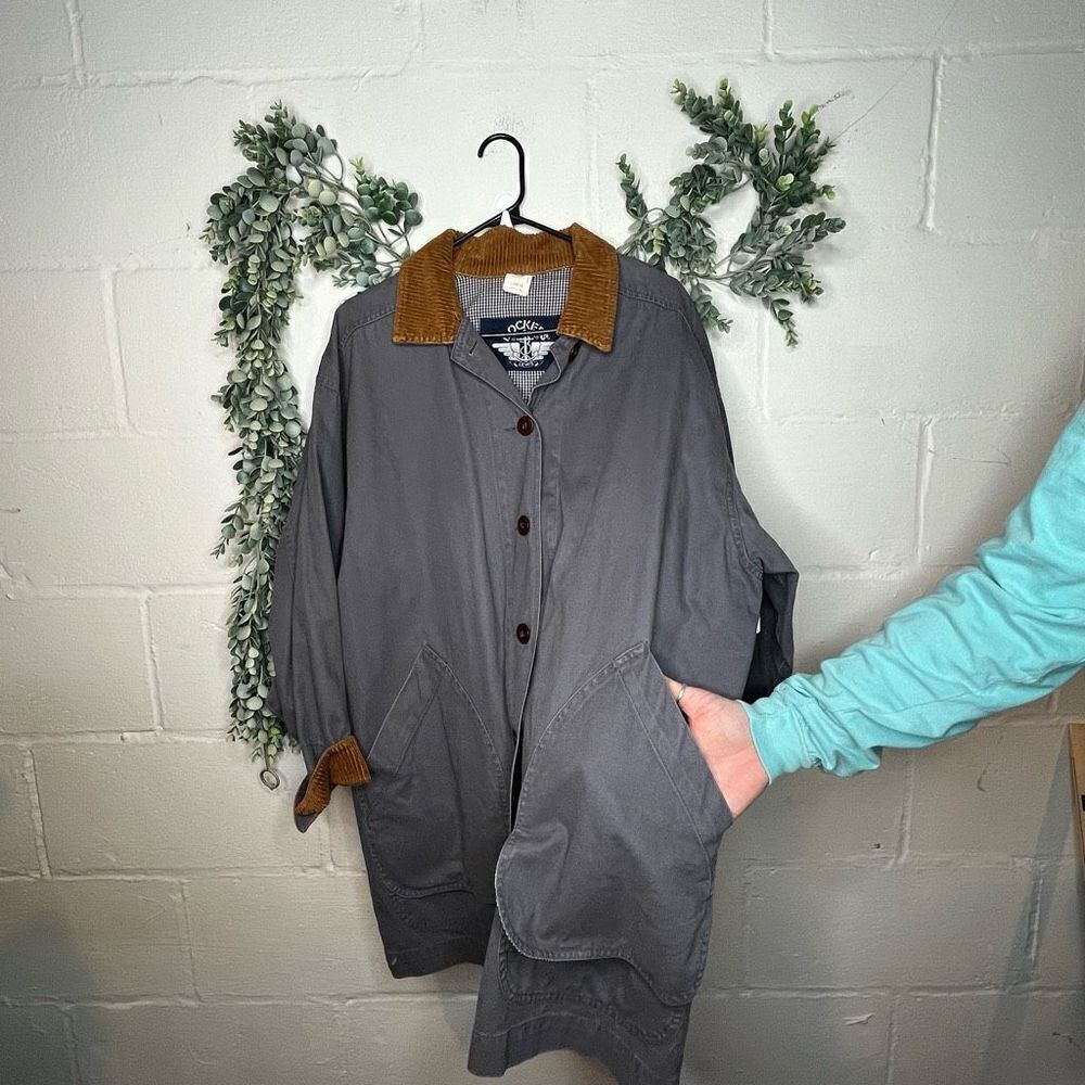 Docker's Women's Gray Jacket with Tan Collar - Picture 8 of 10